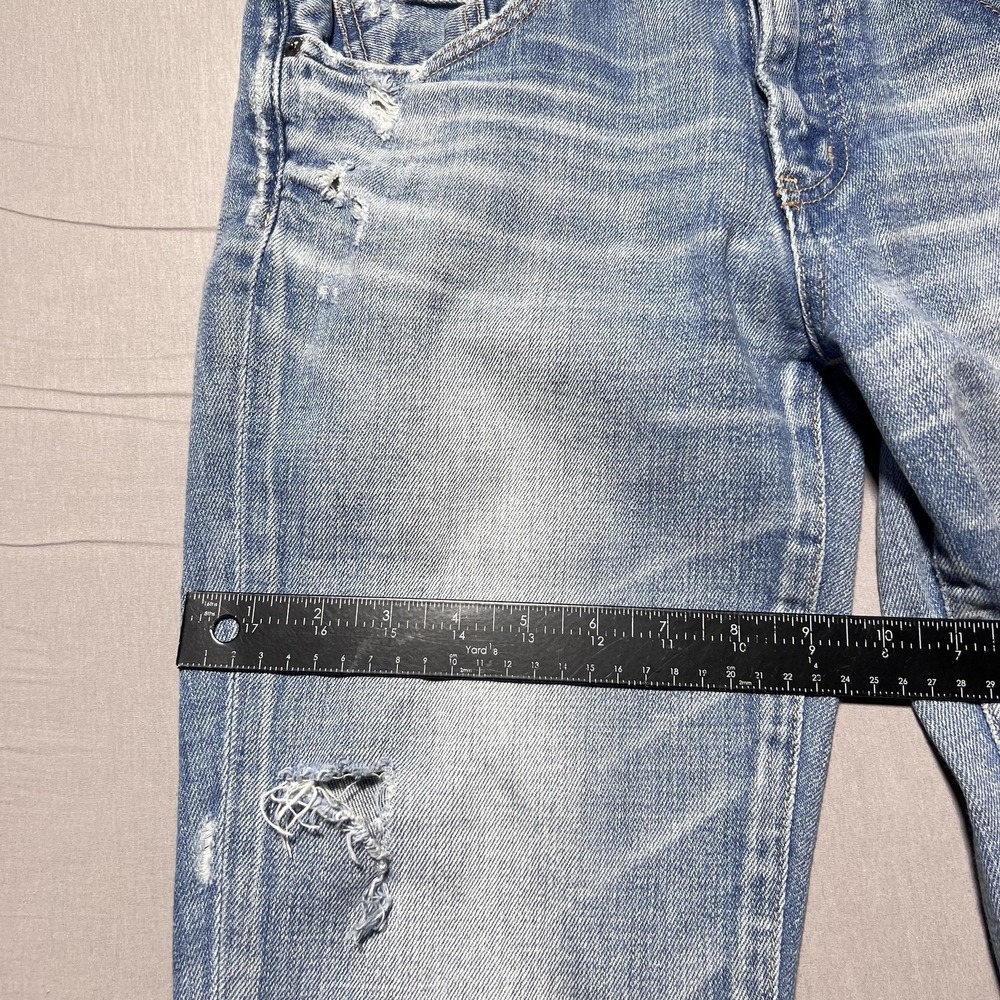 Moussy Vintage Lenwood Skinny Jeans Womens Light Wash Distressed Slim 30x26.5 - Picture 16 of 16